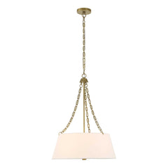 Andalucia Gold/White 4 Light Drum Pendant - Ornate Home
