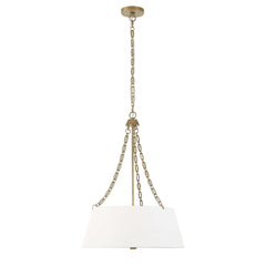 Andalucia Gold/White 4 Light Drum Pendant - Ornate Home