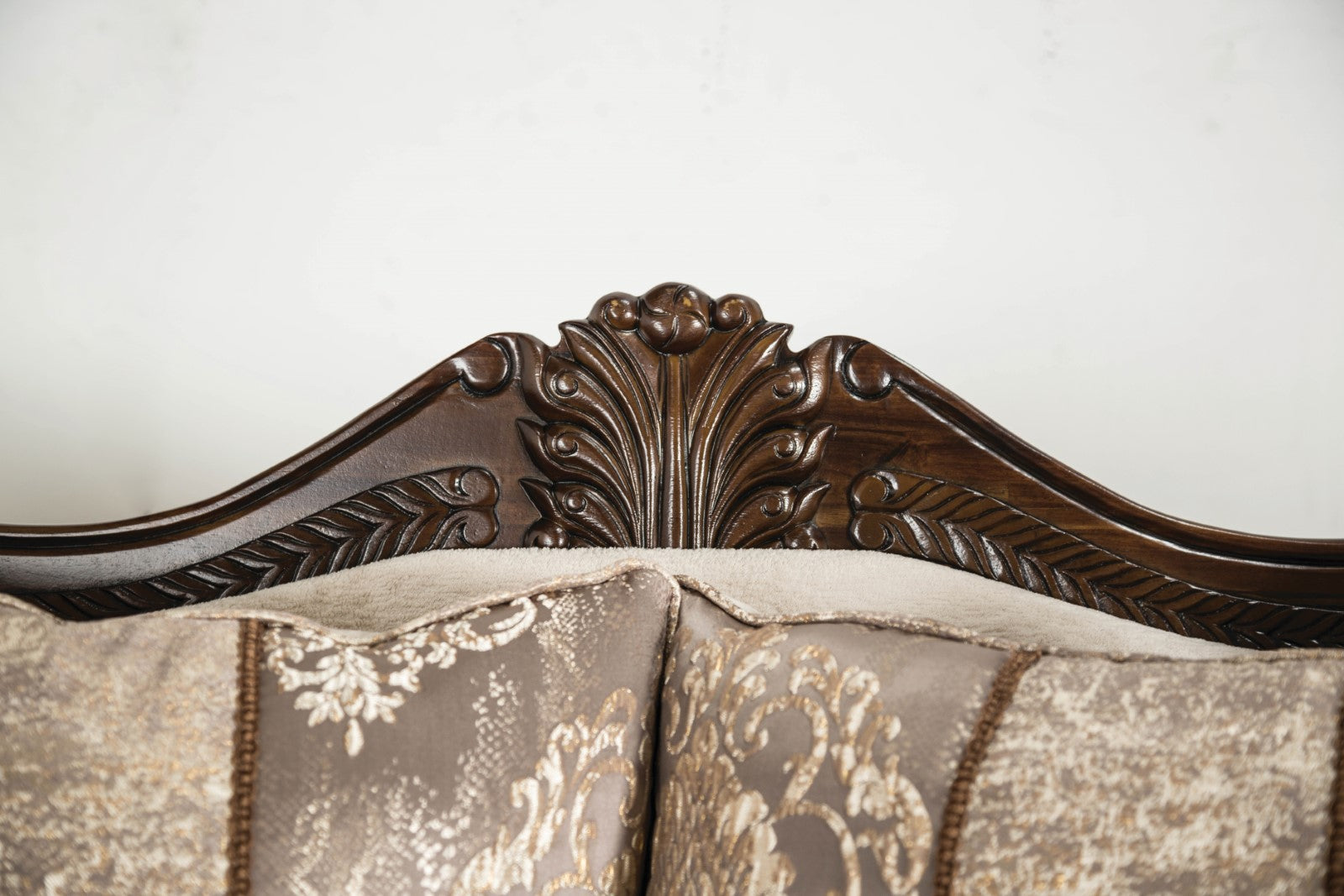 Andalusia Light Brown / Dark Cherry Loveseat - Ornate Home