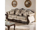 Andalusia Light Brown / Dark Cherry Sofa - Ornate Home