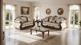 Andalusia Light Brown / Dark Cherry Sofa - Ornate Home