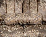Andalusia Light Brown / Dark Cherry Sofa - Ornate Home