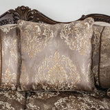 Andalusia Light Brown / Dark Cherry Sofa - Ornate Home