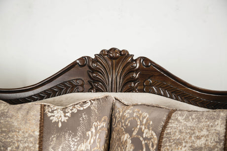 Andalusia Light Brown / Dark Cherry Sofa - Ornate Home