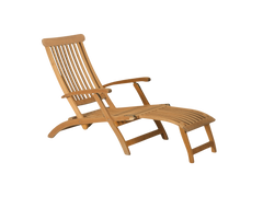 Anders Teak Outdoor Folding Lounge Deck Chair - Ornate Home