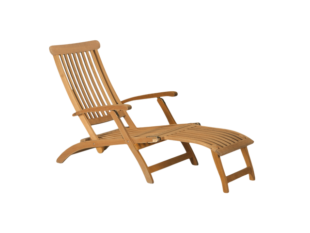 Anders Teak Outdoor Folding Lounge Deck Chair - Ornate Home