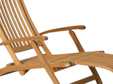 Anders Teak Outdoor Folding Lounge Deck Chair - Ornate Home