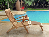 Anders Teak Outdoor Folding Lounge Deck Chair - Ornate Home