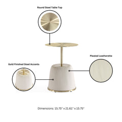 Anderson Coffee Table, End Table 1.0 and End Table 2.0 in Cream (set of 3) - Ornate Home