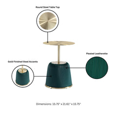 Anderson Coffee Table, End Table 1.0 and End Table 2.0 in Green (set of 3) - Ornate Home