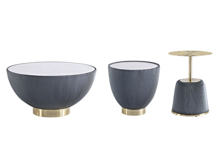 Anderson Coffee Table, End Table 1.0 and End Table 2.0 in Grey (set of 3) - Ornate Home