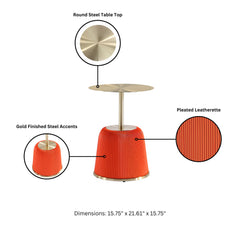 Anderson Coffee Table, End Table 1.0 and End Table 2.0 in Orange (set of 3) - Ornate Home