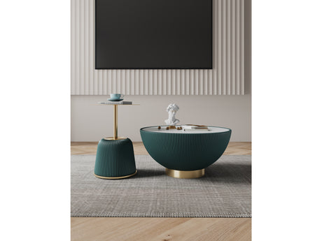 Anderson Coffee Table and End Table 1.0 in Green (set of 2) - Ornate Home