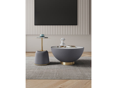 Anderson Coffee Table and End Table 1.0 in Grey (set of 2) - Ornate Home