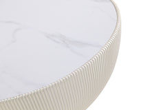 Anderson Coffee Table and End Table 2.0 in Cream (set of 2) - Ornate Home