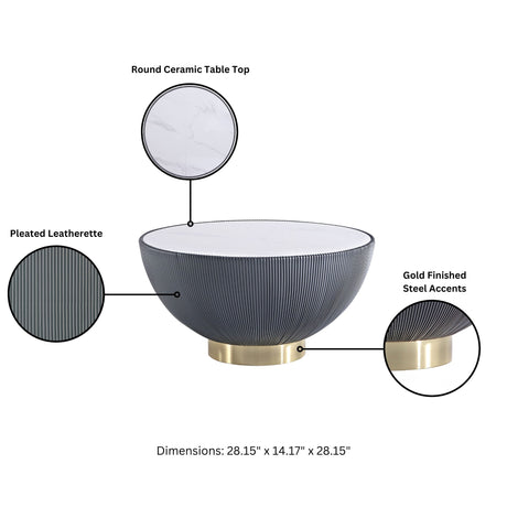 Anderson Coffee Table and End Table 2.0 in Grey (set of 2) - Ornate Home