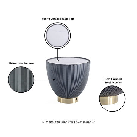 Anderson Coffee Table and End Table 2.0 in Grey (set of 2) - Ornate Home