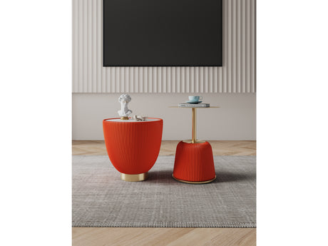 Anderson End Table 1.0 and End Table 2.0 in Orange (set of 2) - Ornate Home