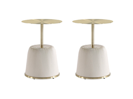 Anderson End Table 1.0 in Cream (set of 2) - Ornate Home