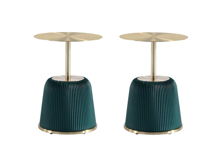 Anderson End Table 1.0 in Green (Set of 2) - Ornate Home