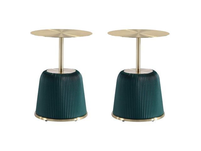 Anderson End Table 1.0 in Green (Set of 2) - Ornate Home