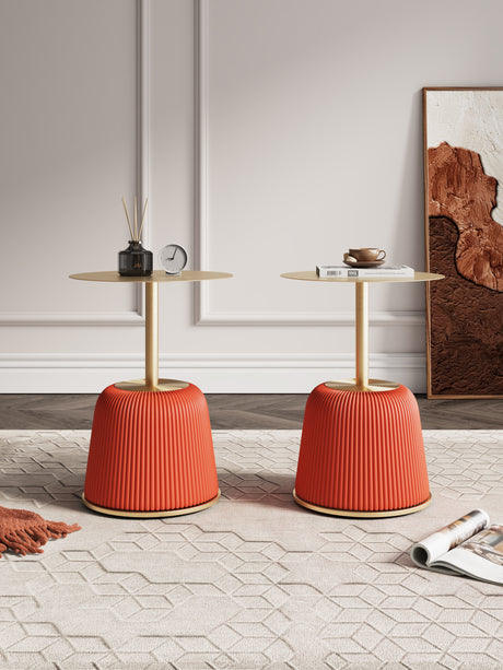 Anderson End Table 1.0 in Orange (Set of 2) - Ornate Home