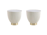 Anderson End Table 2.0 in Cream (Set of 2) - Ornate Home