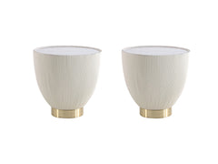 Anderson End Table 2.0 in Cream (Set of 2) - Ornate Home