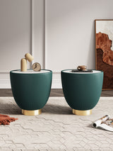 Anderson End Table 2.0 in Green (Set of 2) - Ornate Home