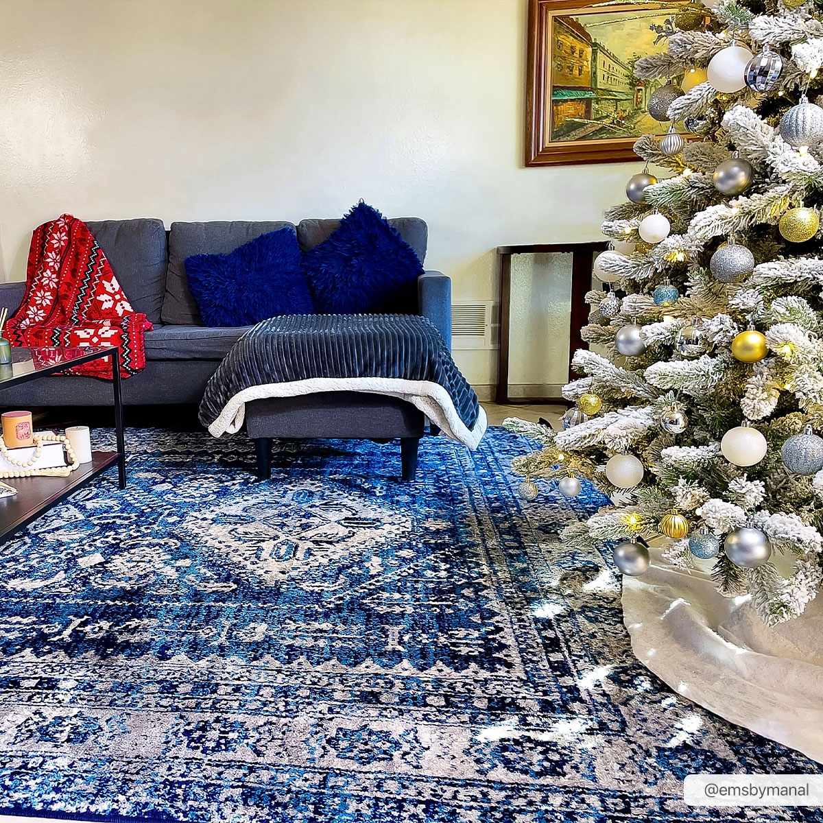 Andes Blue Area Rug - Ornate Home