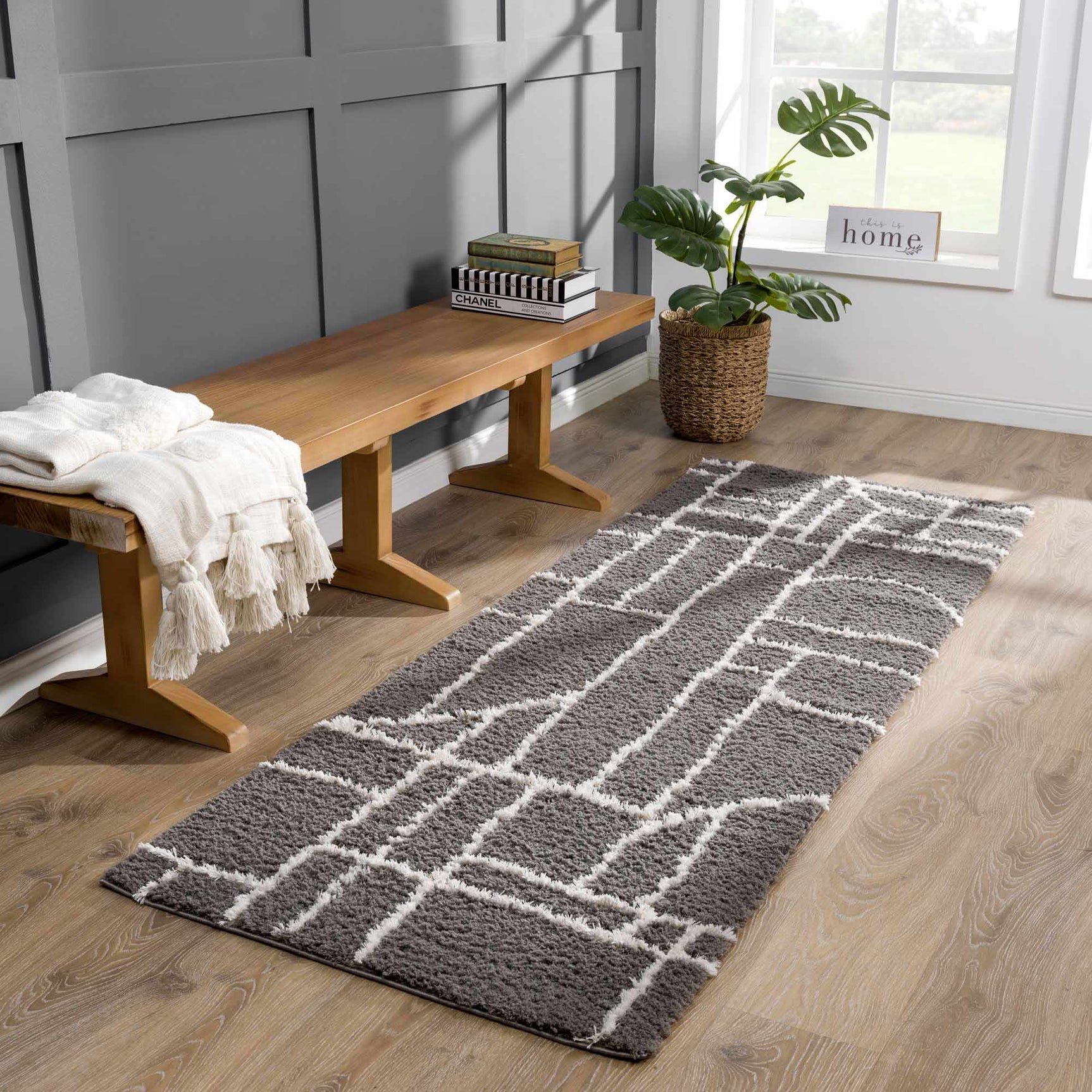 Andia Charcoal Area Rug - Clearance - Ornate Home