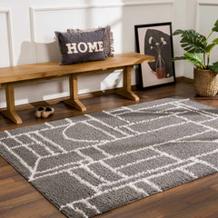 Andia Charcoal Area Rug - Clearance - Ornate Home