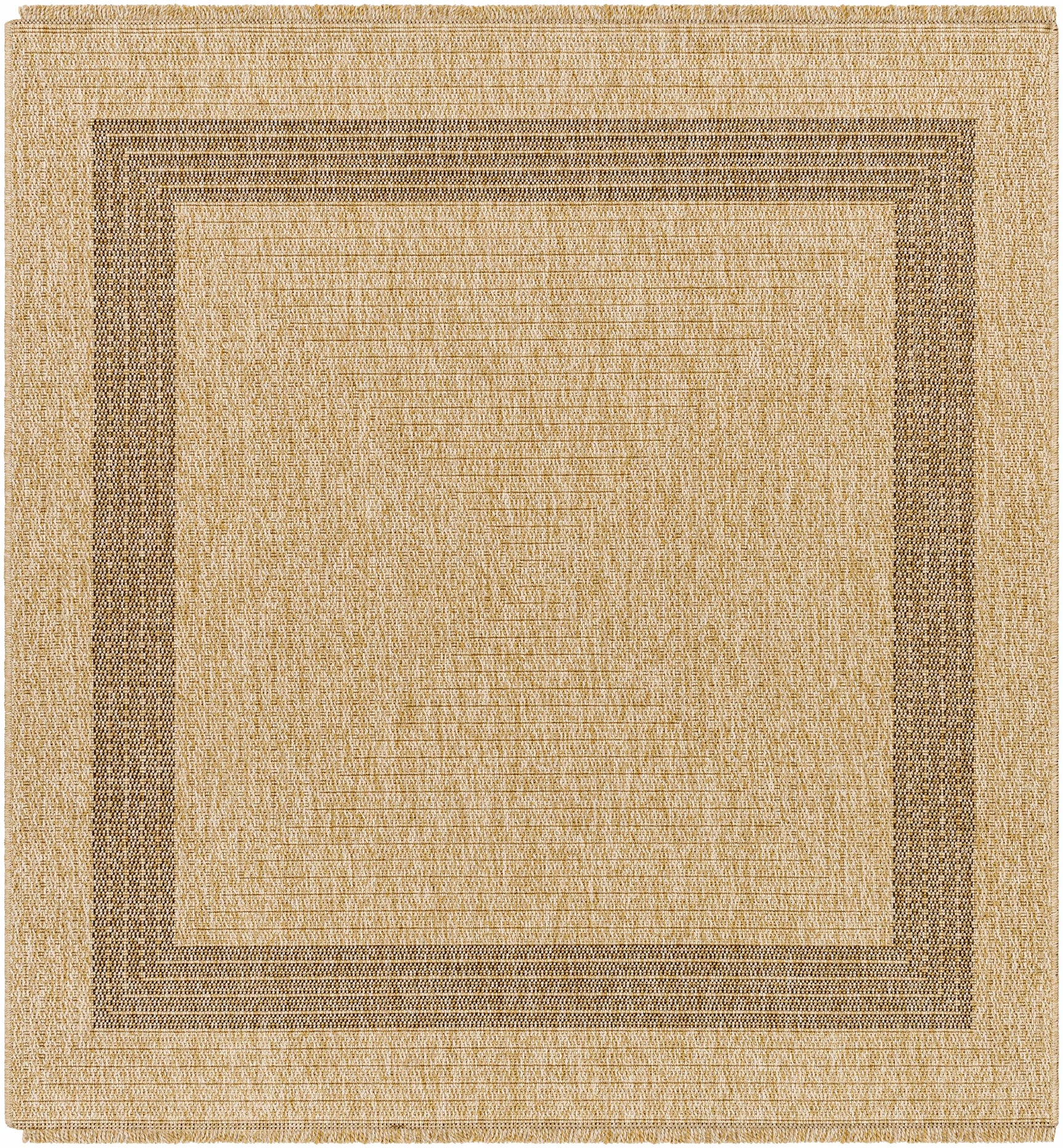 Andie Bordered Faux Jute Outdoor Rug - Clearance - Ornate Home