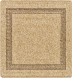Andie Bordered Faux Jute Outdoor Rug - Clearance - Ornate Home