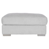 Andie Grey Fabric Bumper Ottoman - Ornate Home