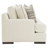 Andie White/Cream Fabric Sofa - Ornate Home