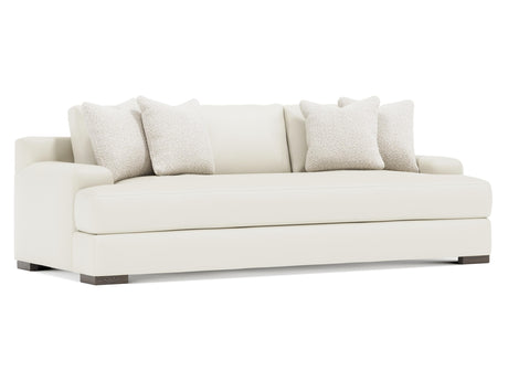 Andie White/Cream Leather Sofa - Ornate Home