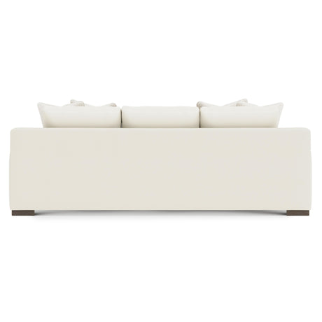 Andie White/Cream Leather Sofa - Ornate Home