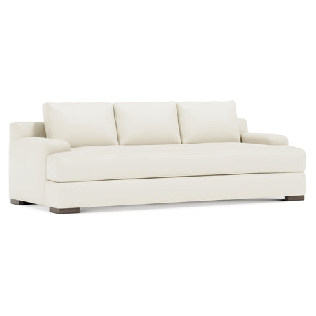 Andie White/Cream Leather Sofa - Ornate Home