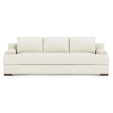 Andie White/Cream Leather Sofa - Ornate Home
