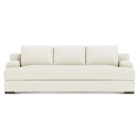 Andie White/Cream Leather Sofa - Ornate Home