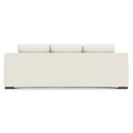Andie White/Cream Leather Sofa - Ornate Home