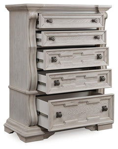 Andonhall Antique White Chest of Drawers - Ornate Home