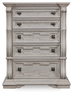 Andonhall Antique White Chest of Drawers - Ornate Home
