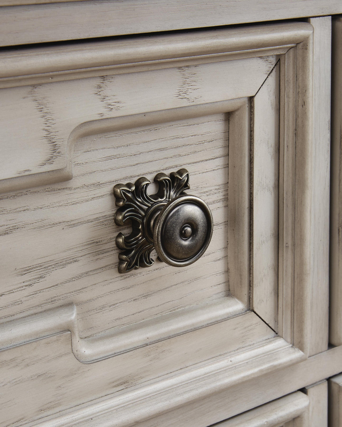 Andonhall Antique White Chest of Drawers - Ornate Home