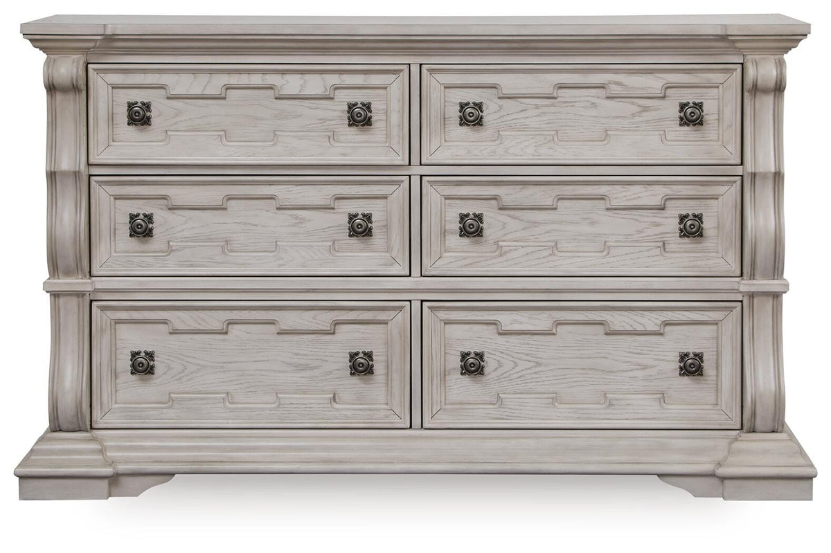 Andonhall Antique White Dresser (Online Special Price) - Ornate Home