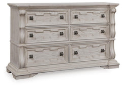 Andonhall Antique White Dresser - Ornate Home