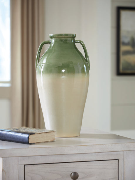 Andorbury Green/Beige Vase (Online Special Price) - Ornate Home