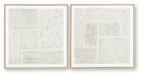 Andorfield Beige/Black/White Wall Art (Set of 2) - Ornate Home