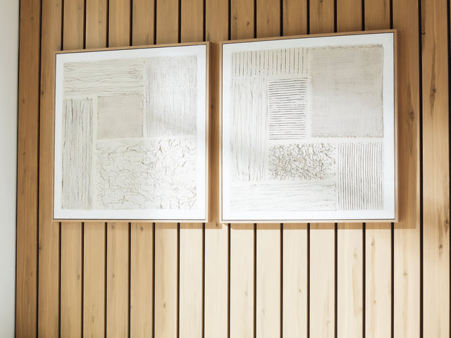 Andorfield Beige/Black/White Wall Art (Set of 2) - Ornate Home